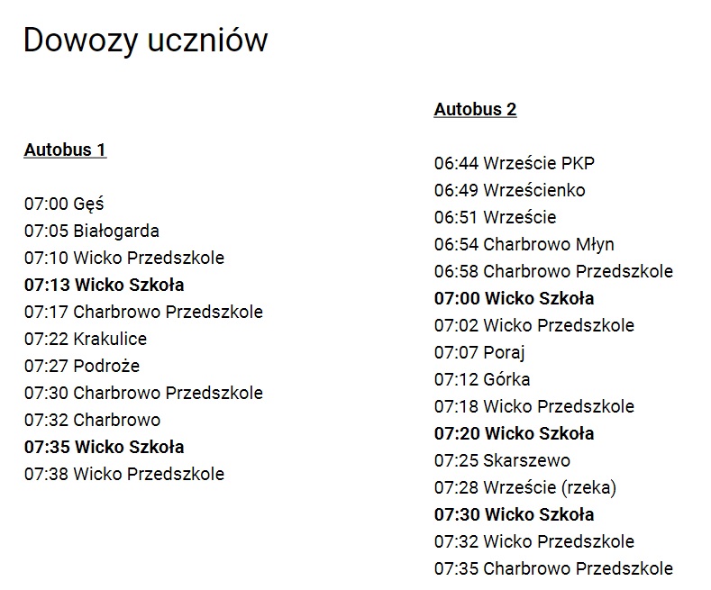 Rozkład dowozów i odwozów uczniów SP Wicko r. szk. 24_25