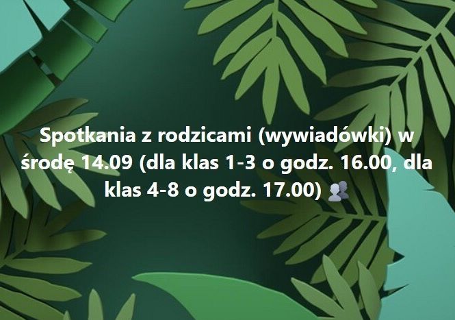 Grafika 1: Spotkania z rodzicami w tę środę - wywiadówki
