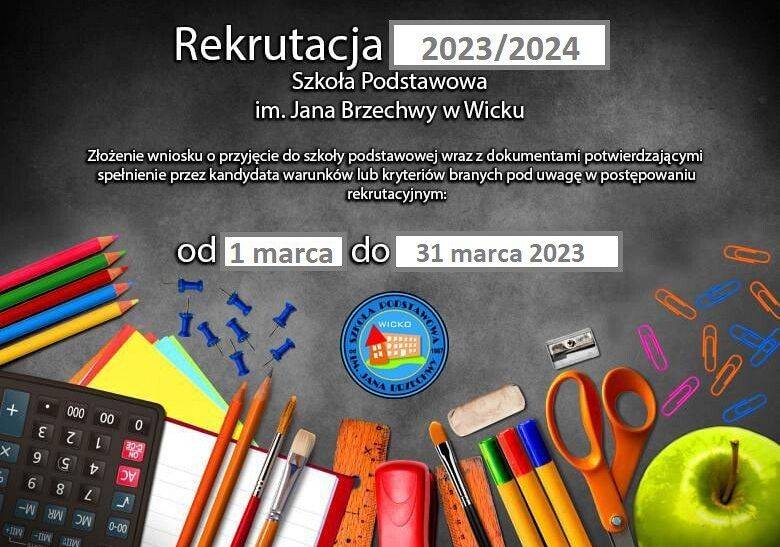 Grafika 1: Rekrutacja 2023/2024 w Szkole Podstawowej im. Jana Brzechwy
