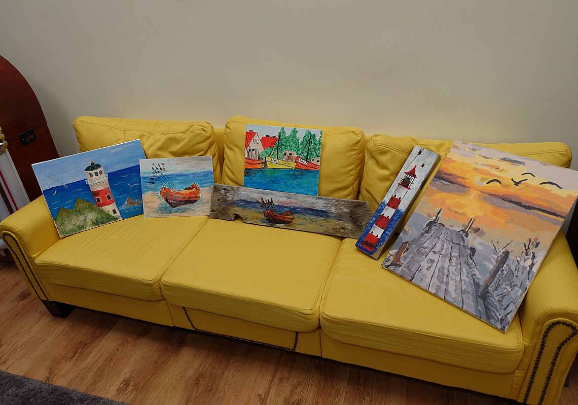 Krajobrazy pomorskie - prace plastyczne Pani Joanny Jagodzińskiej