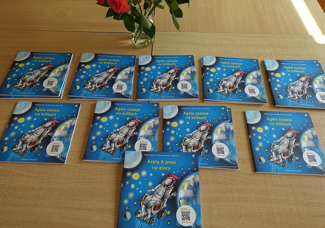 Grafika 1: Fundacja Diversum z Wrocławia podarowała naszej bibliotece książki dla dzieci o niepełnosprawności