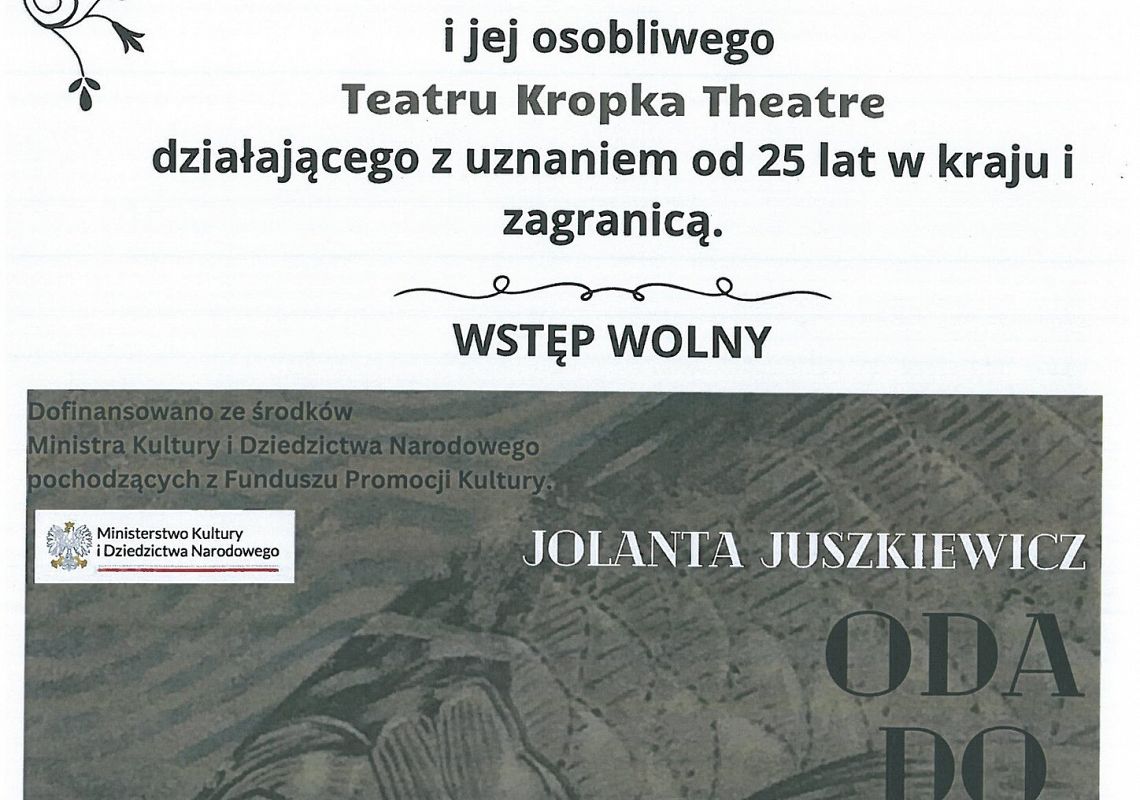 Grafika 1: "Oda do śledzia" - Kropka Theatre w GOKiS-ie w Wicku