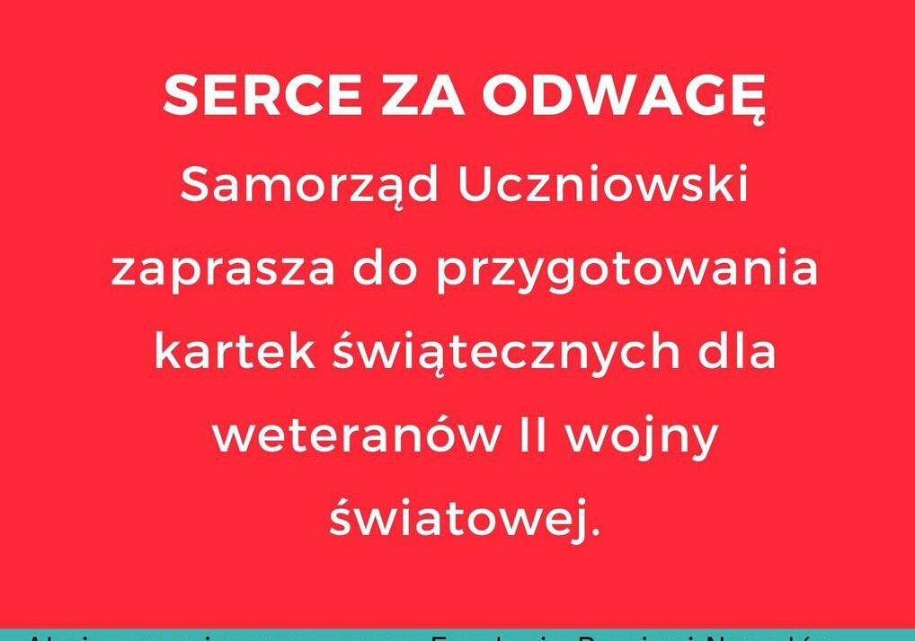 Grafika 1: Akcja "Serce za odwagę" - przygotujmy kartki świąteczne dla weteranów II wojny światowej