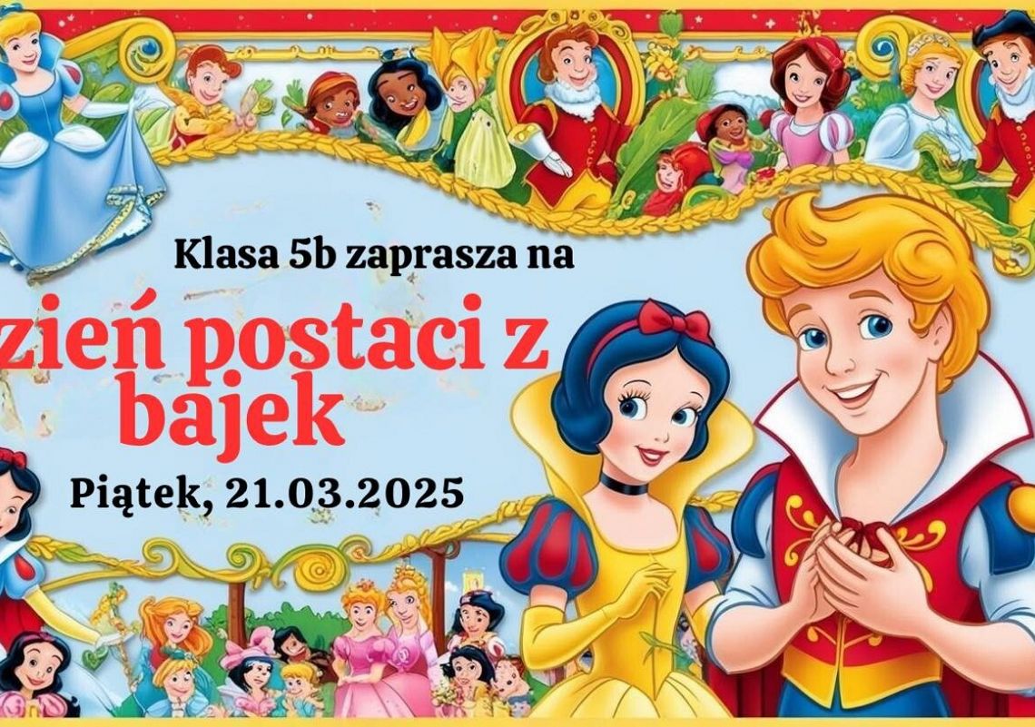 Grafika 1: Zapraszamy do wspólnej zabawy z okazji Dnia Postaci z Bajek!