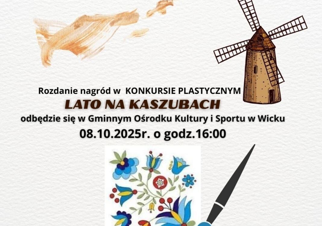 Grafika 1: GOKiS Wicko zaprasza uczestników konkursu "Lato na Kaszubach" na rozdanie nagród