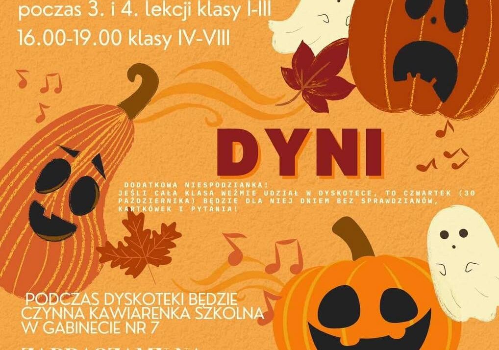 Grafika 1: Z okazji Dnia Dyni zapraszamy na dyskotekę!