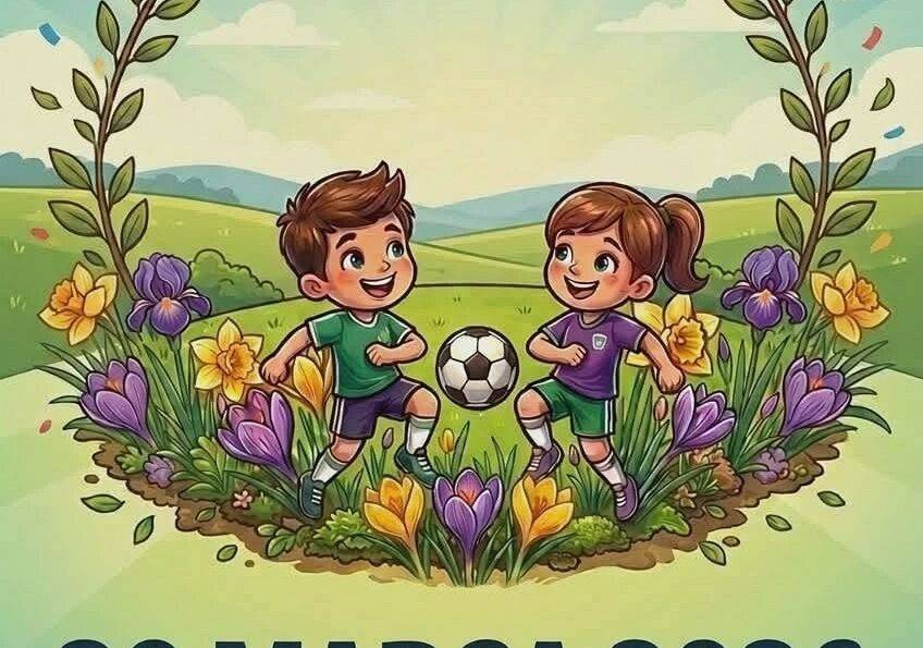 Grafika 1: Zapraszamy na Wiosenny Turniej Piłki Nożnej dla kl. I-III SP Wicko