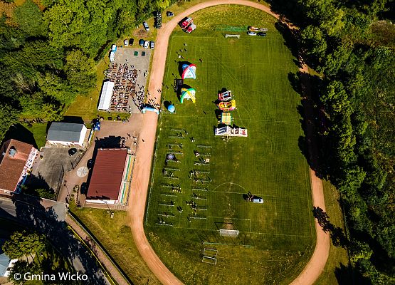 Stadion w Charbrowie z lotu drona