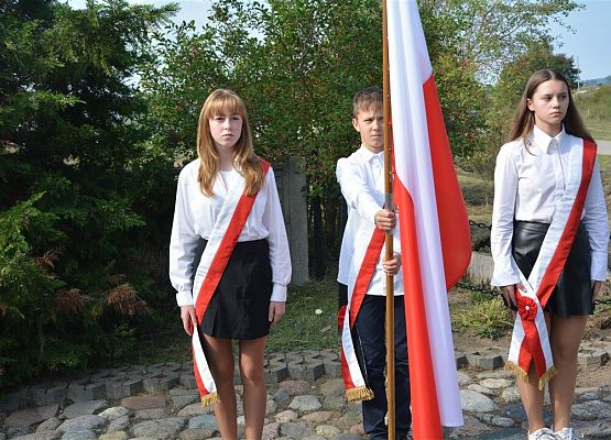 Grafika 9: Uroczystości przy obelisku ofiar marszu śmierci w Gęsi