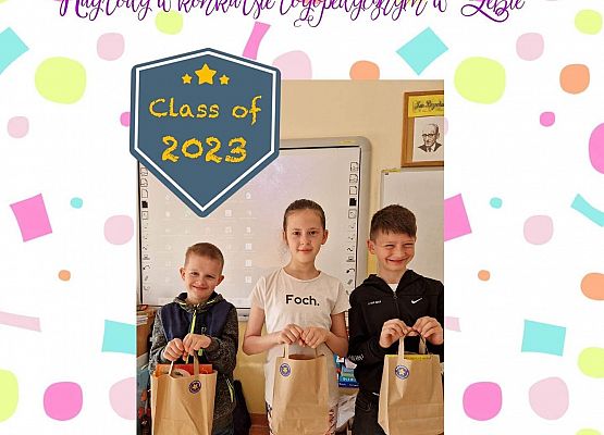 Grafika 1: Uczniowie kl. IIIb nagrodzeni w międzyszkolnym konkursie „Gra logopedyczna” w Łebie