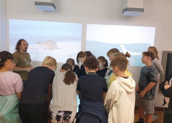 Grafika 6: Klasy piąte uczestniczyły w zajęciach przyrodniczych w Słowińskim Parku Narodowym w Czołpinie