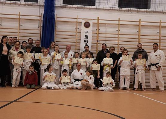Grafika 2: Obchody Światowego Dnia Karate w sali gimnastycznej SP Wicko