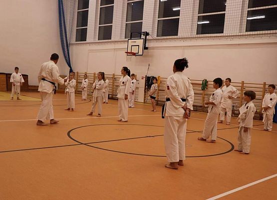 Grafika 9: Obchody Światowego Dnia Karate w sali gimnastycznej SP Wicko