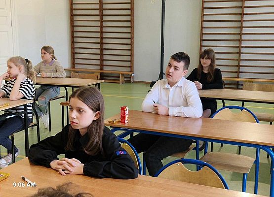 Grafika 4: Gminne eliminacje do Turnieju Wiedzy Pożarniczej w szkole w Wicku