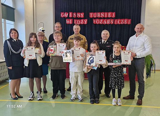 Grafika 15: Gminne eliminacje do Turnieju Wiedzy Pożarniczej w szkole w Wicku