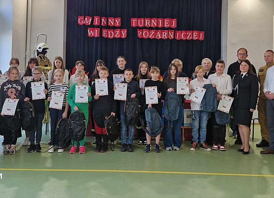 Grafika 24: Gminne eliminacje do Turnieju Wiedzy Pożarniczej w szkole w Wicku