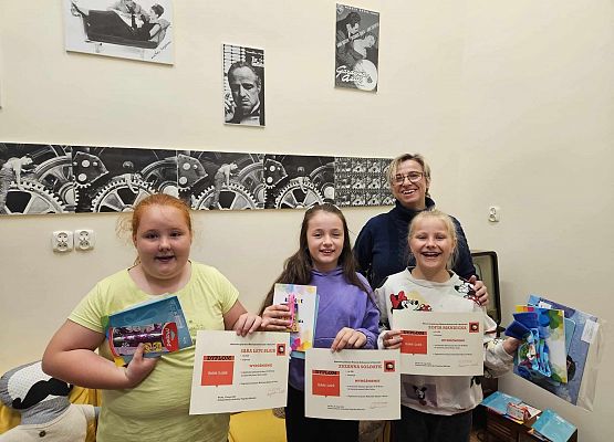 Grafika 1: Podsumowanie konkursu plastycznego o Bolku i Lolku w Bibliotece Szkolnej w Wicku
