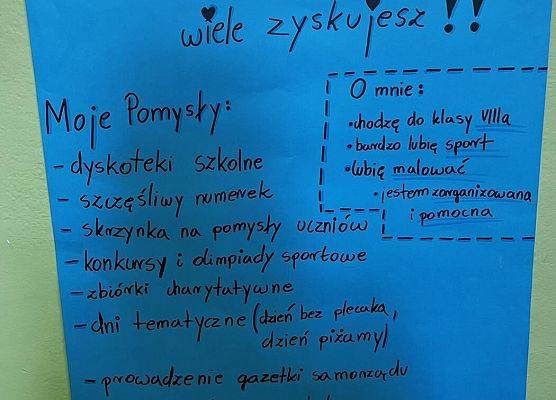 Grafika 2: Trwa kampania wyborcza do Samorządu Uczniowskiego