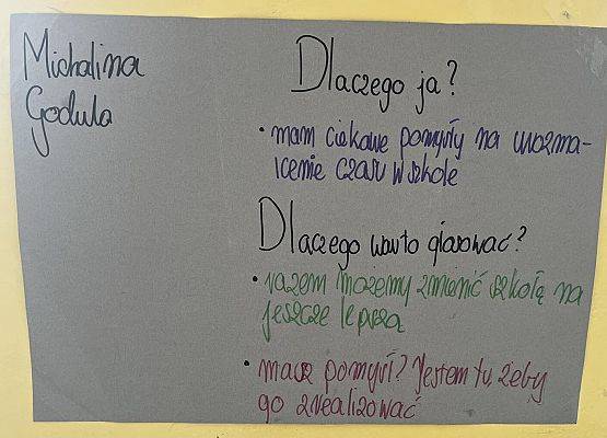 Grafika 4: Trwa kampania wyborcza do Samorządu Uczniowskiego