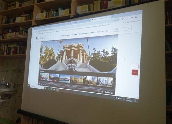 Grafika 8: Urodziny Cervantesa w Bibliotece Szkolnej w Wicku, czyli zajęcia o kulturze Hiszpanii z absolwentką naszej szkoły, Malwiną Koss