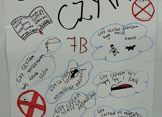 Grafika 7: Projekt "Przeczytane - Zapamiętane" realizowany w klasie VIIB