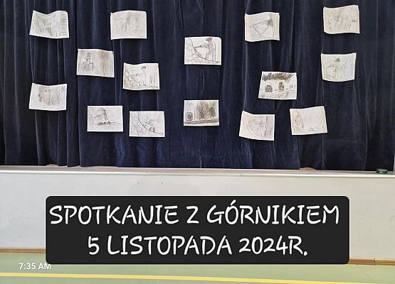 Grafika 37: Spotkanie uczniów klas I-III z górnikiem