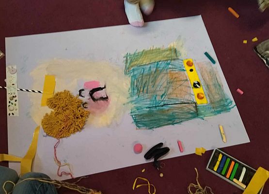 Grafika 6: Warsztaty literacko - plastyczne kl. IB w bibliotece szkolnej