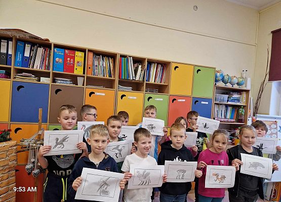 Grafika 12: Kaszubskie opowieści prof. Daniela Kalinowskiego na zajęciach czytelniczych z klasą IIB