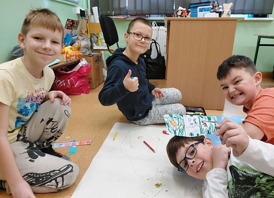 Grafika 6: Lektura "Afryka Kazika" tematem projektowych zajęć w klasie IIIA