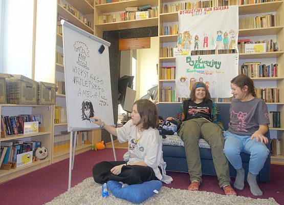 Grafika 5: Lutowe spotkanie Dyskusyjnego Klubu Książki w naszej bibliotece