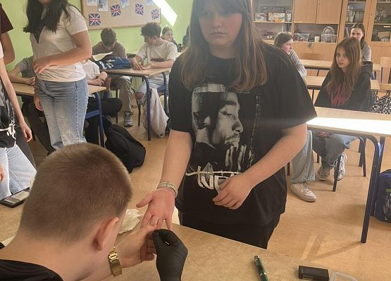 Grafika 3: Wykład uczniów Rolniczaka na temat cukrzycy dla klas VII-VIII SP Wicko