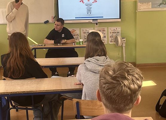 Grafika 6: Wykład uczniów Rolniczaka na temat cukrzycy dla klas VII-VIII SP Wicko