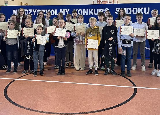 Grafika 2: Nasza drużyna najlepsza w Międzyszkolnym Konkursie SUDOKU w Maszewku