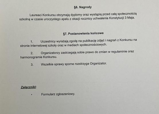 Grafika 1: Patriotyczny Mam Talent w SP Wicko! 