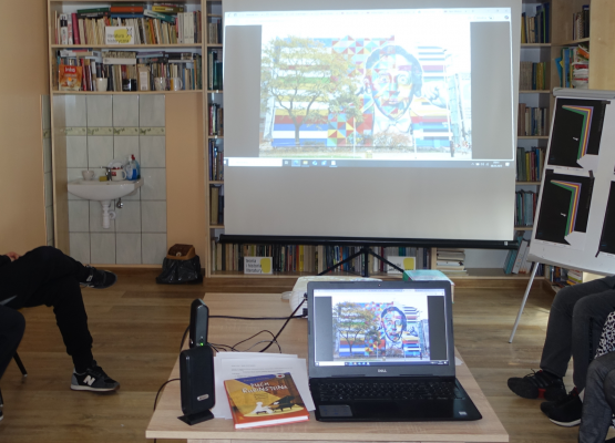 Grafika 2: "Artur - Rubin wśród kamieni" - cykl zajęć dla naszych uczniów z okazji Tygodnia Bibliotek i Dnia Bibliotekarza