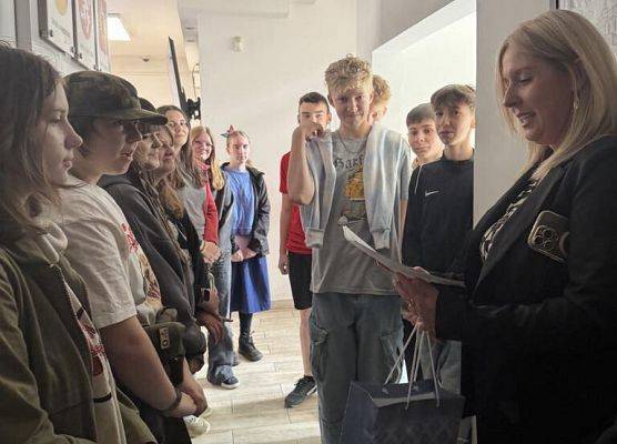 Grafika 9: Wizyta uczniów klasy VIIIa w Urzędzie Gminy Wicko