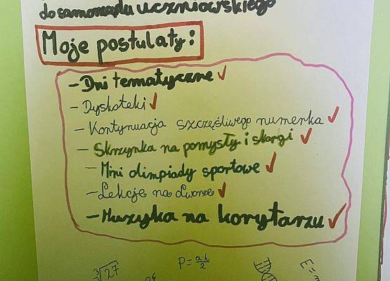 Grafika 7: Debata kandydatów do Samorządu Uczniowskiego 