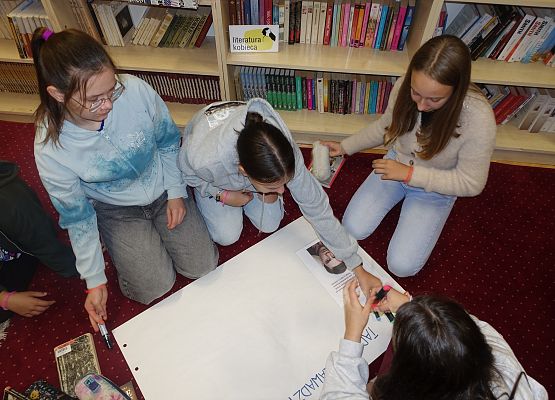 Grafika 6: Akcja NOC BIBLIOTEK w naszej szkolnej bibliotece