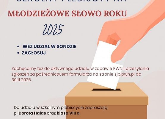Grafika 2: Trwa Szkolny Plebiscyt na Młodzieżowe Słowo Roku 2025!