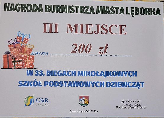 Grafika 16: Kolejny udany start w Biegu Mikołajkowym w Lęborku