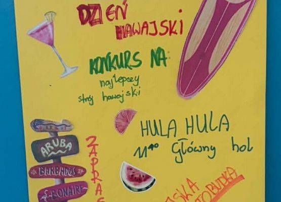 Grafika 3: Klasa VIb zaprasza na Dzień Hawajski 15 czerwca 2026!