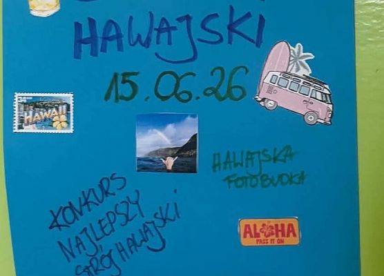 Grafika 4: Klasa VIb zaprasza na Dzień Hawajski 15 czerwca 2026!