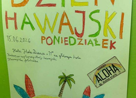 Grafika 6: Klasa VIb zaprasza na Dzień Hawajski 15 czerwca 2026!